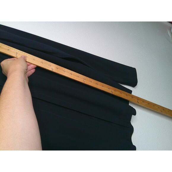 Stella McCartney Black V Neck Gathered Front Back Long Sleeve Silk Blouse 42 - Picture 15 of 16